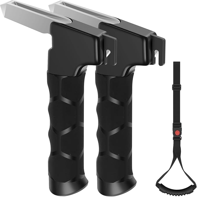 2PCS Car Door Handle for Elderly Disabled Car Handle Assist Mobility Aid 3 in 1 Assistance Support Portable Helping for Disability Handicapped(Black)