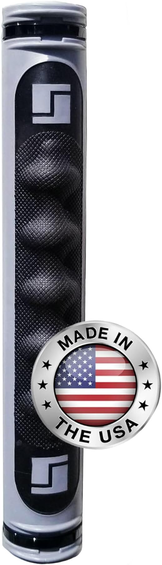 Stromberg Carlson Lend-A-Hand AM-01 Dura Grip RV Handle Replacement – Rubber Rail Cover for 1" Diameter Step Handles, Easy to Install Grab Bar Wrap for Entry Assistance – 9"L, Gray & Black