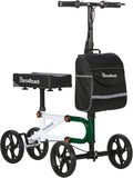 BlessReach Knee Scooter Steerable Knee Walker for Foot Injuries Compact Crutch Alternative with Dual Braking System (Green)