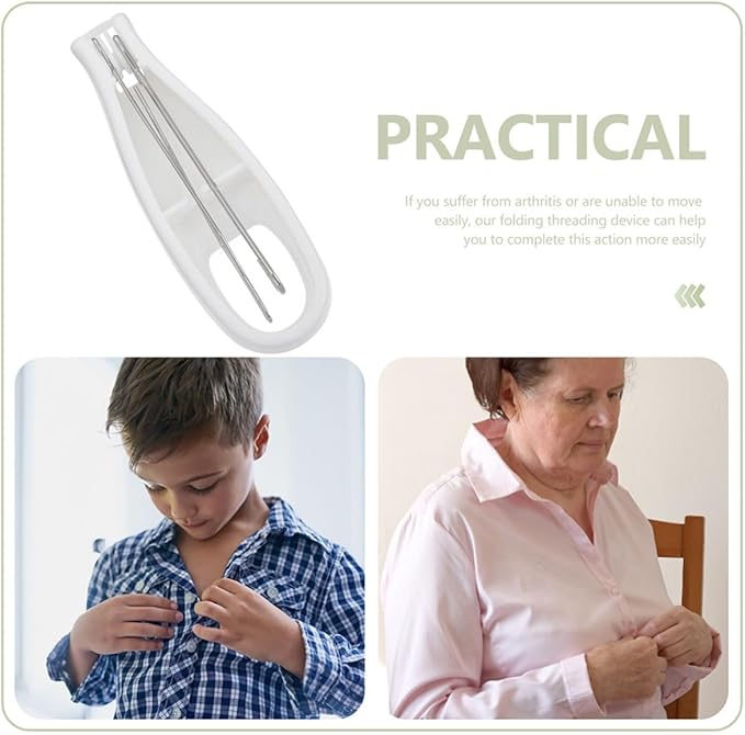 2pcs Button Hook Tool and Zipper Pulling Helper Set, Manual Dressing Aid for Seniors and Disabled, Convenient Button Assist Device for Clothing and Zipper Pulling