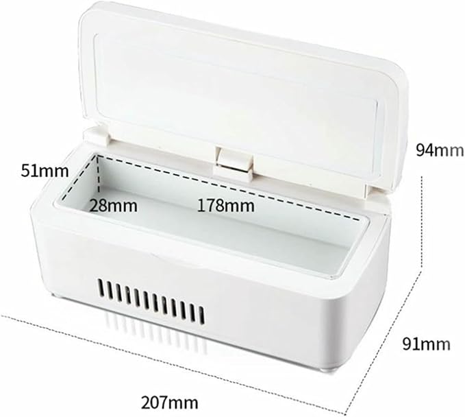 Insulin Fridge Box Fridge, Portable Travel Insulin Fridge Box Insulin Cooler Cooling Refrigerator Smart LCD Display Pill Case Insulin Cooler
