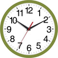 Rohioue Wall Clock Modern 8 Inch Battery Operated Silent Non Ticking Small Analog Clock Decorative for Bedroom Kitchen Bathroom Office Home (Olive Green)