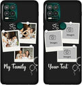 Custom Multi Photos Case for Motorola Moto G Stylus 5G 2021-6.8 inch, Personalized Gift for Men Women, Customized Collage Text Picture Phone Cover, Soft Rubber Shockproof Protective Case, Black