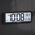 Soobest 8.5" Atomic Digital Wall Clock, Never Needs Setting, Auto Time Sync, Accurate & Easy to Use Clock with Backlight, Battery Operated, Temperature, Date, Auto DST, 4 Time Zones