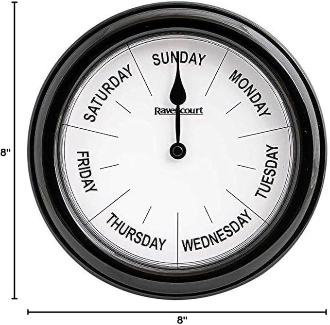 NRS Days of The Week Clock Ideal for Dementia and Alzheimer's (Eligible for VAT Relief in The UK)