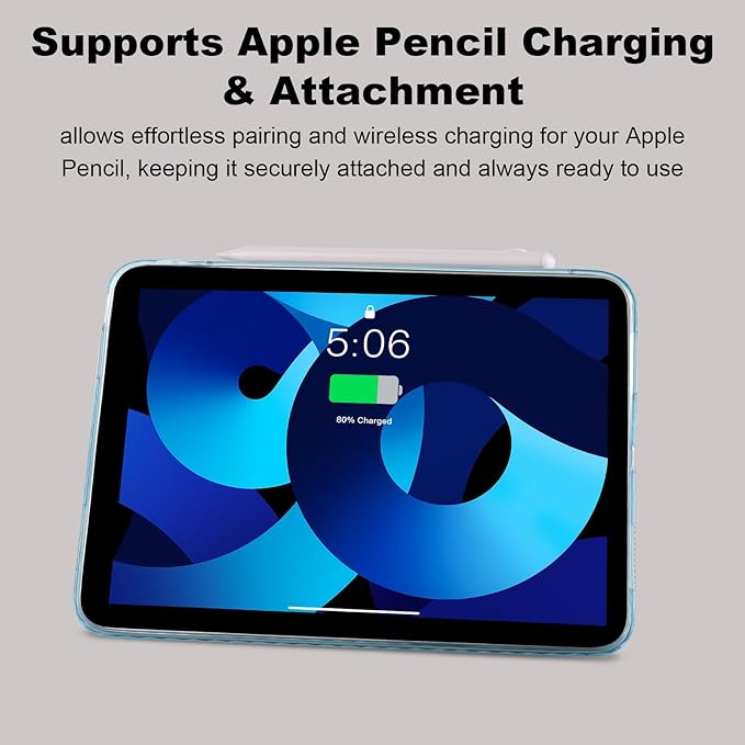 Dteck for iPad mini (A17 Pro), Mini 6 (6th Generation) 8.3" Slim Case with Kickstand/2 Screen Protector Films/Stylus, Ultra Thin Lightweight Solid Color PU Leather Protective Back Cover Shell, Blue