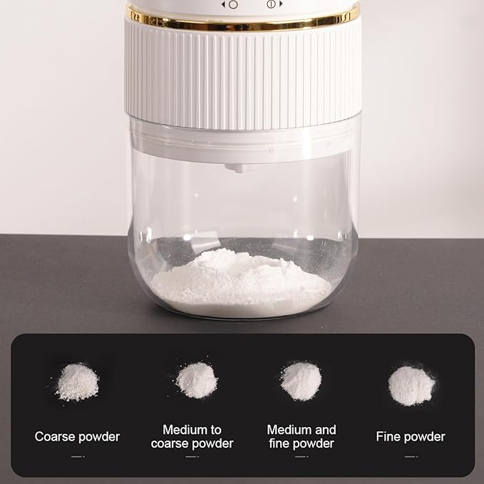 Electric Pill Crusher,Electric Pill Grinder,Easy Fine Powder Adjustable Coarse to Fine Grind, Portable Cordless Ceramic Grinder