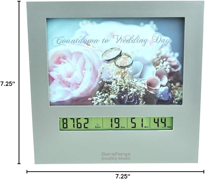 Wedding Countdown Clock with Large Digital Display Day Timer is Also a 4x6 Picture Frame Use it as a Reusable Advent Calendar or Count Down to New Baby, Honeymoon Vacation Xmas Retirement
