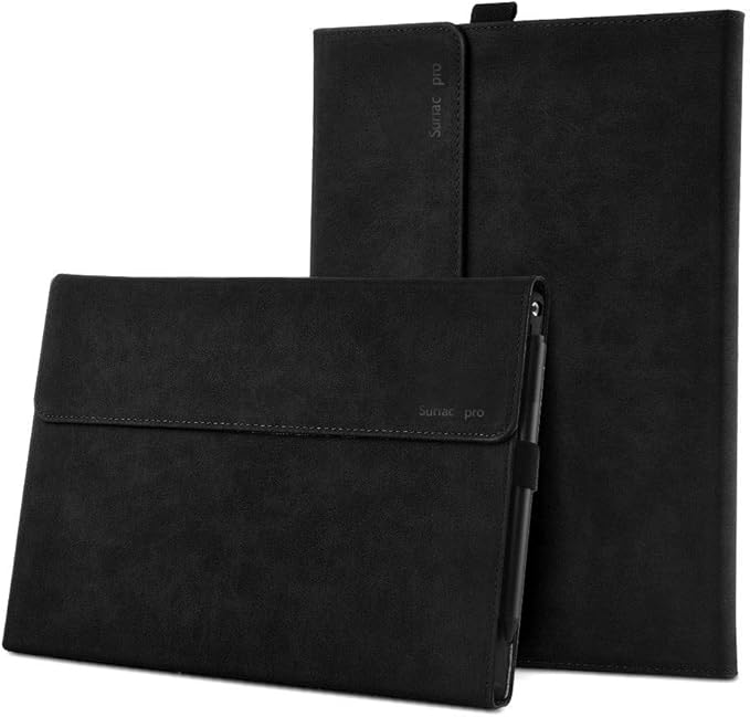 Case for Surface Pro 7 Plus/Pro 7 / Pro 6 / Pro 5 / Pro 4 with Stylus Holder, Multiple Angle Polyester Slim Lightweight Cover, Compatible with Type Cover Keyboard