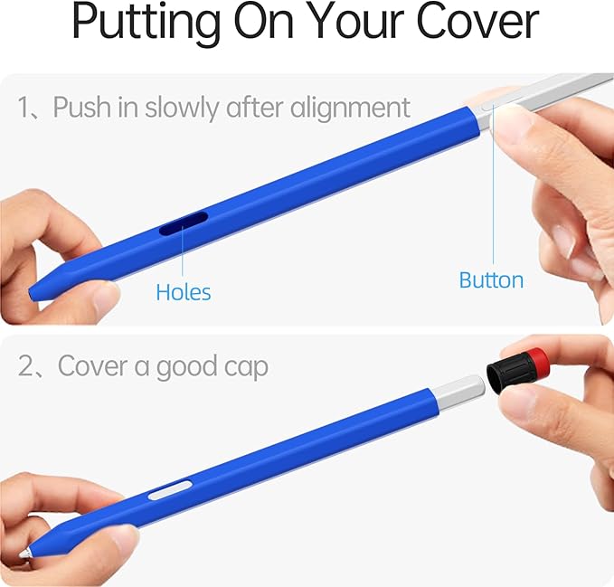 AZF Compatible with Samsung Galaxy Tab S Pen S11/S11 Ultra S Pen Case,Classic Design Silicone Protective Sleeve, Anti-Slip, Drop-Resistant Comfortable gripSupport Magnetic Charging. (Blue)