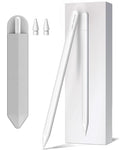 Stylus Pen for iPad 2018-2025, 5 Mins Ultra Fast Charge, Palm Rejection, Compatible with iPad 11th-6th Gen, iPad Pro 12.9"/11"/M4, Air 5/4/3/M2/M3, Mini 6/5 Gen, White