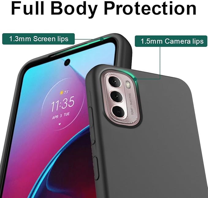 Custom Personalized Case for Motorola Moto G Stylus 5G 2022 6.8", Customized Multiple Photos Collage Text Phone Cover, Full Body Shockproof Soft Silicone Case, Anti-Scratch, Wireless Charging, Black