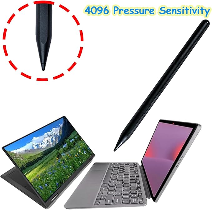 U1 Stylus Pen for Lenovo USI 2.0 Pen Compatible with Lenovo Chromebook Duet 3/5/9,U1 Pen for Chromebook Duet Model,4096 Pressure Sensitivity(Black)