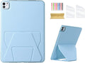 Dteck for Apple iPad Pro 11-inch (M4/M5) 2024/2025 Release Slim PU Leather Case with Stand Function, Easy to Charge Pencil, Lightweight Protective Stylish Cute Thin Tablet Back Cover Shell, Blue