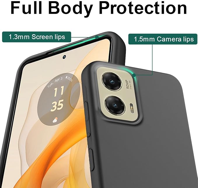 Custom Personalized Case for Motorola Moto G Stylus 5G 2024 6.7", Customized Multiple Photos Collage Text Phone Cover, Full Body Shockproof Soft Silicone Case, Anti-Scratch, Wireless Charging, Black