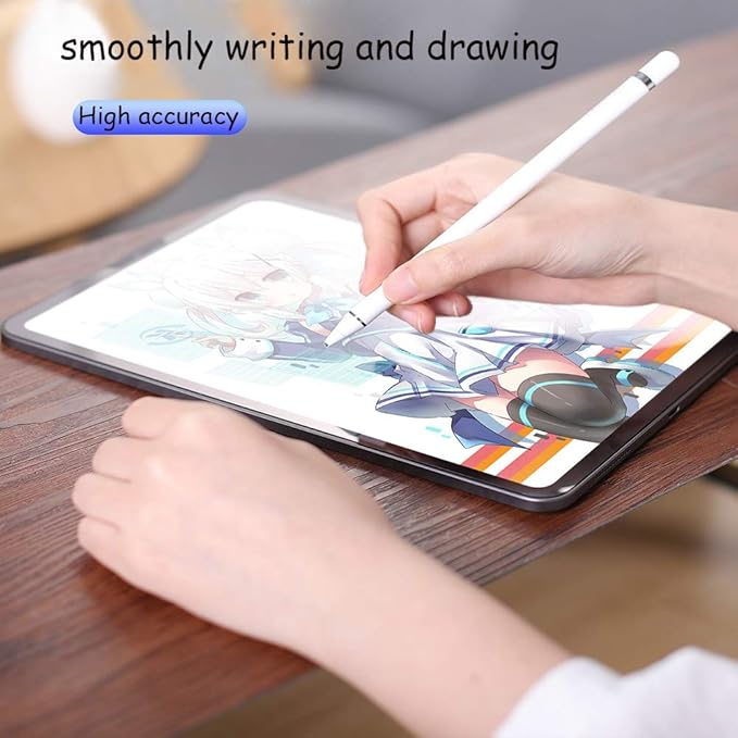 DOGAIN Active Digital Stylus Pen for Touchscreen, Stylus Pencil for Apple iPad mini/Pro/Air, Samsung, iPhone, Android and Most Phone & Tablet, 1.5mm Fine Point Rechargeable Pens - White