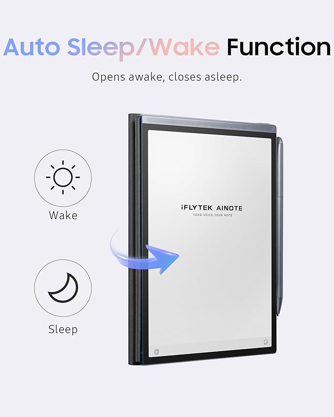 Black Protective Case for iFLYTEK Paper Tablet 8.2 Inch with 5 Pen Refills