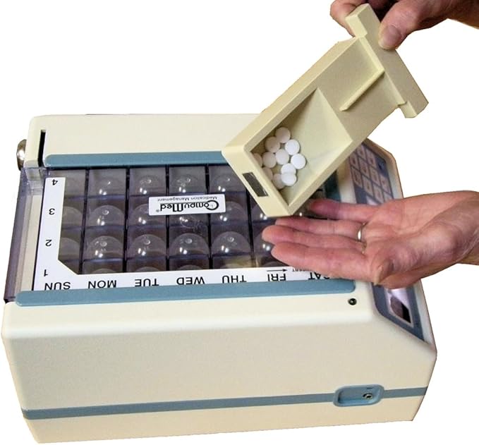 e-Pill CompuMed Automatic Pill Dispenser Tamper Resistant AC Powered for Seniors and Caregivers