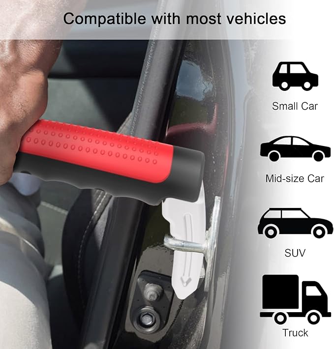 2Pack Multifunction Car Handle Assist for Elderly and Handicapped, 3 in 1 Automotive Door Assist Handle, Seatbelt Cutter, Window Breaker, Car Door Handle for Seniors