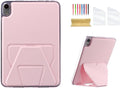 Dteck for iPad mini (A17 Pro), Mini 6 (6th Generation) 8.3" Slim Case with Kickstand/2 Screen Protector Films/Stylus, Ultra Thin Lightweight Solid Color PU Leather Protective Back Cover Shell, Pink