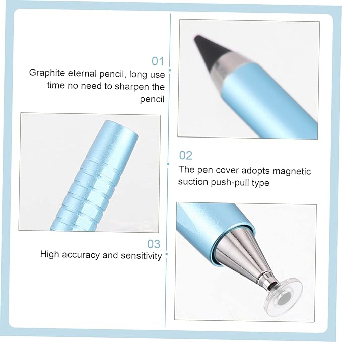 Angoily 3pcs Stylus Pen Capacitive Pen High Sensitivity and Precision for Tablets and Smartphones Lightweight Tip