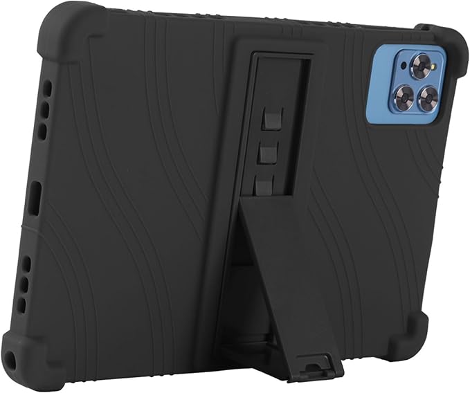 Case for Lenovo Tab M11 11 inch (TB-330FU / TB-331FC) 2024 Released - Lightweight Silicone Stand Cover Case with 1 Random Stylus (Black)
