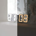 mooas 3D Pure mini Dual LED Clock, Multi-Function LED Clock (Calendar, Alarm, Temperature) (8.5" Dual Table Alarm Clock)