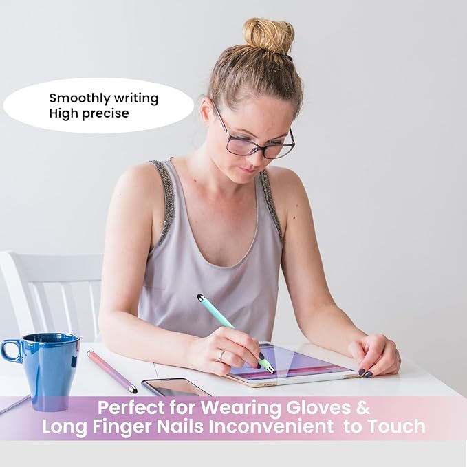 Stylus Pen for Touchscreen 10 Pack, 2 in 1 Universal Stylus High Precision Sensitivity, Stylus Pen for ipad, iPhone, Android, Galaxy Microsoft,Chromebook Tablet All Capacitive Touch Screens
