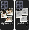 Custom Multi Photos Case for Motorola Moto G 5G 2025-6.7 inch, Personalized Gift for Men Women, Customized Collage Text Picture Phone Cover, Soft Rubber Shockproof Protective Case, Black