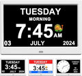 2026 Digital Clock Plug-in (No Battery), Power Outage Memory,DST Display Time, Date, Month, and Year Large-Font Clock for the Elderly