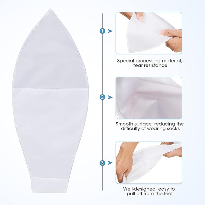10 Pieces Easy Slide Open Toe Compression Sock Aid Slip Stocking Applicator Open Toe Compression Stockings for Assist Putting on for Elderly, Disabled, Pregnant Women or Men