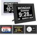 7 Inch Extra Large Day Date Time Digital Day Calendar Clocks with Auto-Dimming 12 Alarm Reminders Dementia Clock