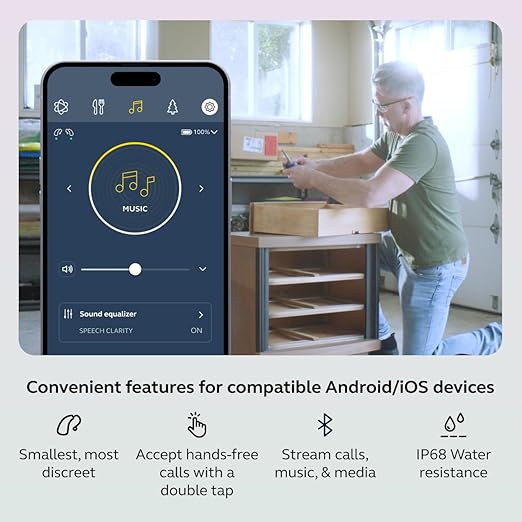 Jabra Enhance Select 700 OTC Hearing Aids Bluetooth Audiology Services Nearly Invisible Silver