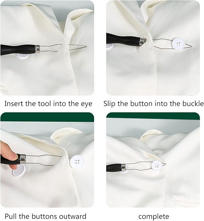 Button Hook Dressing Aid Device Button Hook Shirt Coat Button Hand Wire Loop Assist Tool Helper Device Dress Zipper Pull Hell Parts Dressing