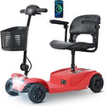 Mobility Scooter for Adults&Seniors - Electric Powered Wheelchair Device - 400 lb Capacity Compact Heavy Duty Mobile for Travel, Adults, Elderly - Long Range Power Extended Battery -Red