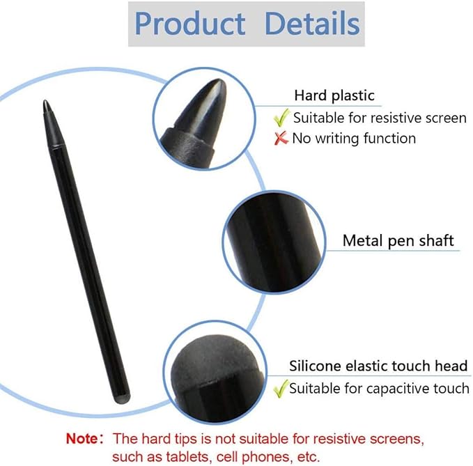 Stylus Capacitive and Resistive Pen Touch for Pixel 6, Pro - Compact Lightweight Compatible with Google Pixel 6, Pro