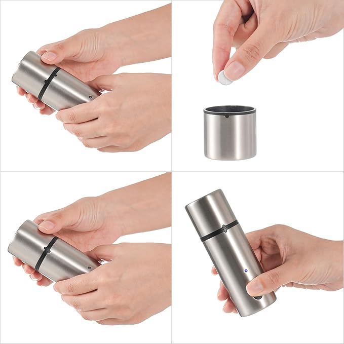 Remedic Cordless, Electric Pill Crusher & Grinder – Compact Stainless Steel Tablet Pulverizer – Rechargeable & Portable – One-Touch Operation – Fine Powder for Seniors, Pets, Kids – Herb Grinder
