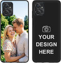 Custom Phone Case for Motorola Moto G Power 5G 2023, Design Your Personalized Photo Logo Name Phone Cover, Slim Soft TPU Lightweight Silicone Black Case, Customized Gift for Birthday Christmas