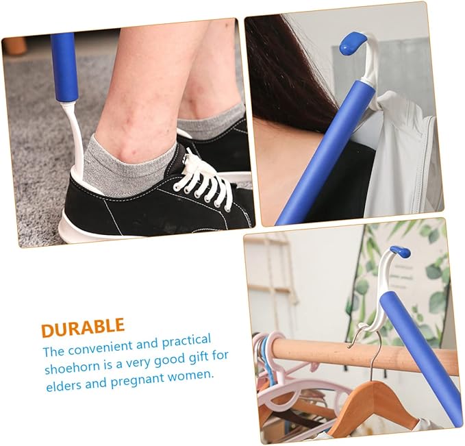 SOESFOUFU 2pcs Professional Dressing Aid Kit Shoehorn Pole for Seniors Disabled Elderly