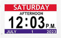 Fabater Large Digital Clock for Seniors, 7 Inch Auto Dimming Digital Calendar with Date and Day of Week 12 Custom Alarms for Dementia Reminders Bedside Clock for Elderly