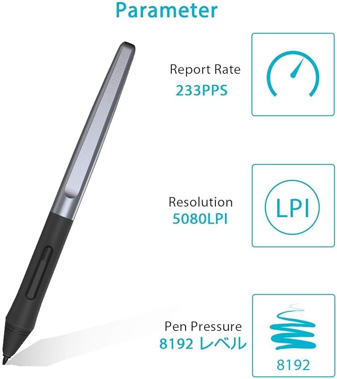 HUION PW100 Battery-Free Stylus for Huion Inspiroy H640P H950P H1060P H610Pro V2 HS610 HS64 H420X H580X H610X Graphics Tablet
