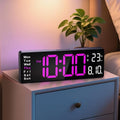 Digital Clock Large Display, 16" Large Digital Wall Clock for Classroom, Led Big Wall Clocks with Remote Control,Date,Week,Alarm,Temp,Night Light for Bedroom,Living Room,Gym,Office