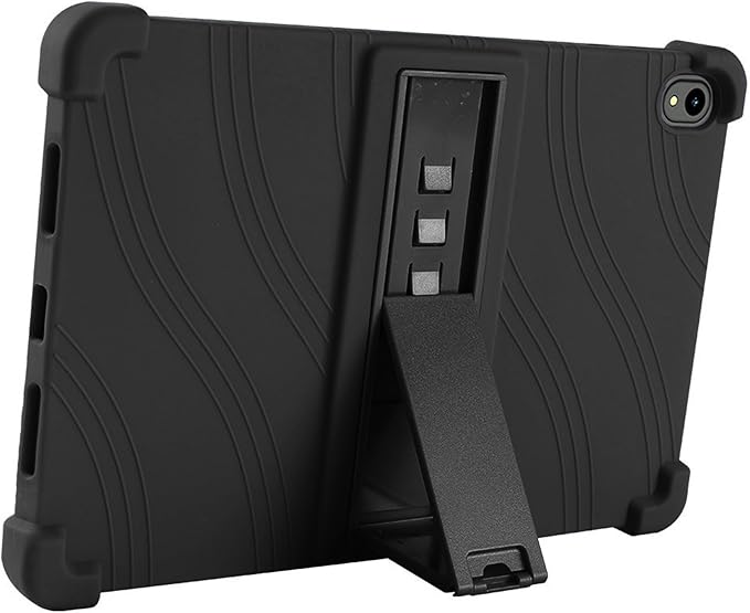 Case for onn. 11" Tablet Pro (2024 Model) - Soft Slim Lightweight Protective Silicone Stand Cover Case + 1 Random Color Stylus (Black)