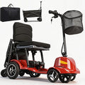 30mile Mobility Scooter for Adults with Travel Bag,33lb Magnesium Ultra Lightweight Folding Power Mobility Scooter for Senior,All Terrain Motorized Scooter,Airline Approved,Two Battery (Two Battery)