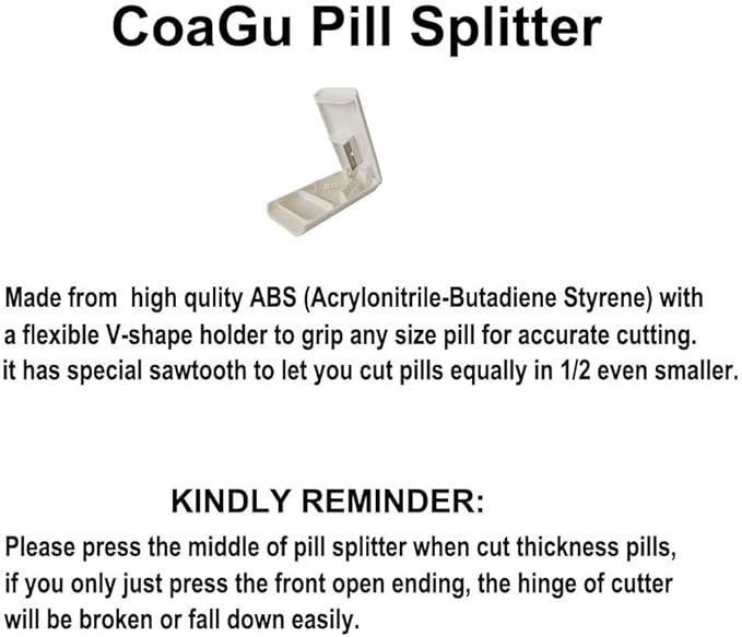CoaGu Pill Crusher and Pulverizer - 2 Pack Pill Boxes and Cutter - Labor-Saving Grinder for Efficiently Crushing Multiple Tablets into Fine Powder