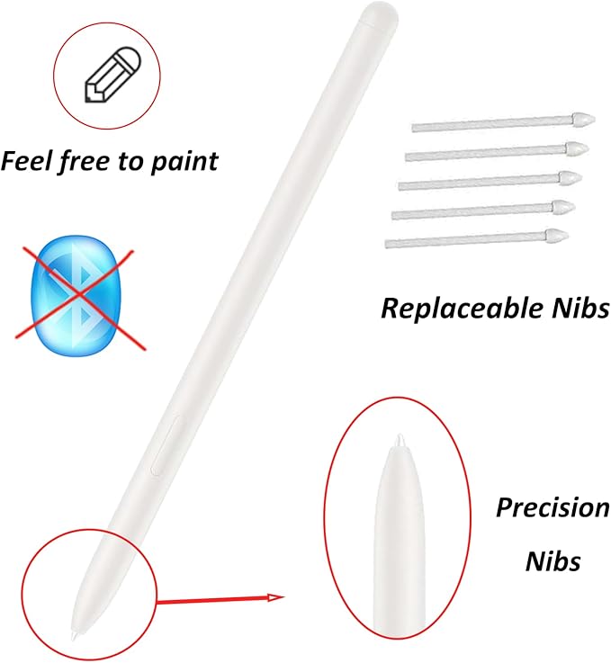 Galaxy Tab S10 Ultra S Pen Compatible with Samsung Galaxy Tab S10+/S10 Lite,Tab S10 Ultra Stylus Pen Replacement for Galaxy Tab S10 Ultra/S10 Plus/S10 Lite All Versions S Pen with Nibs(Beige)