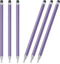 Stylus Pen for Touchscreen, 6 PCS Stylus 2-in-1 High Precision and Sensitivity, Suitable for iPad/iPhone/Samsung/Android Smartphone and Tablets, Compatible with Capacitive Touch Screen (Purple)