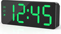 KWANWA Alarm Clock for Heavy Sleepers - 2.4" Super Bright LED with 3-Stage Dimming, 7-Min Snooze, Anti-Power Outage Design/Battery Backup (UL Adapter + 59" Charging Cable Included)