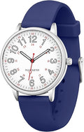 IBSO Nurse Watch for Nurse Medical Professionals Men Women Easy to Read Dial Wristwatches Silicone Band Second Hand Watches