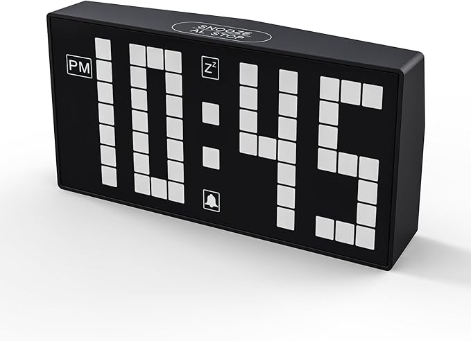 KWANWA Auto-Dimming Digital Alarm Clock with Weekend Mode & Battery Backup, 12/24H DST, Small LED Clock for Bedroom, Desk, Nightstand, Kids, Seniors